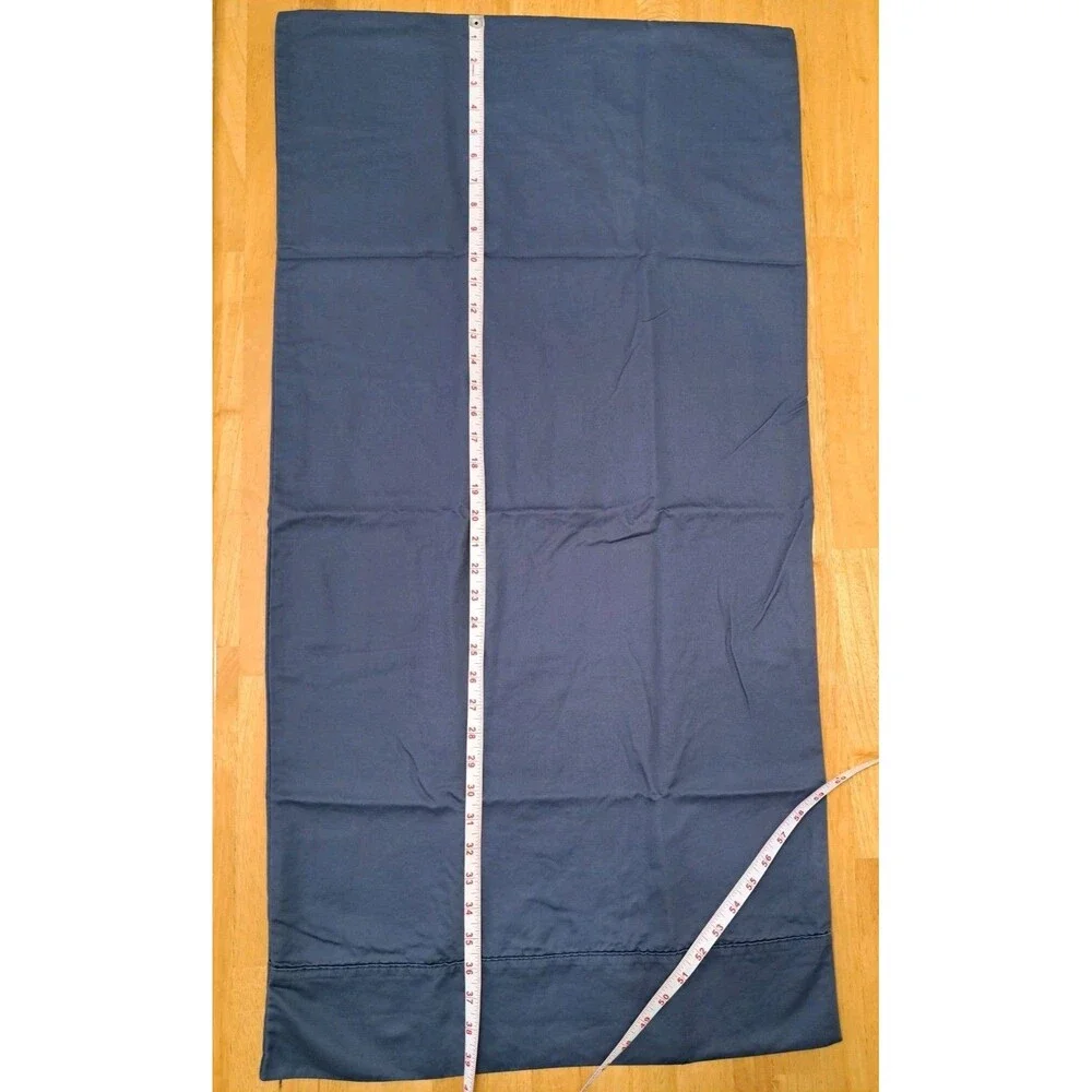 Kirkland King Size Pillowcase Lot of 2 Navy Blue Pima Cotton 680 Thread Count